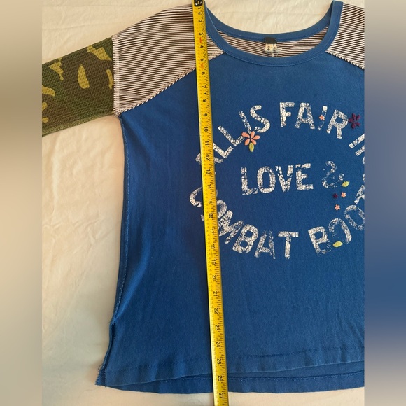 Free People  All Is Fair In Love and Combat Boots Long Sleeve Oversized Tee - Picture 7 of 7